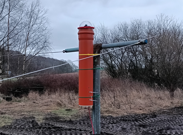 Allsky system mounted on a drying line outdoors